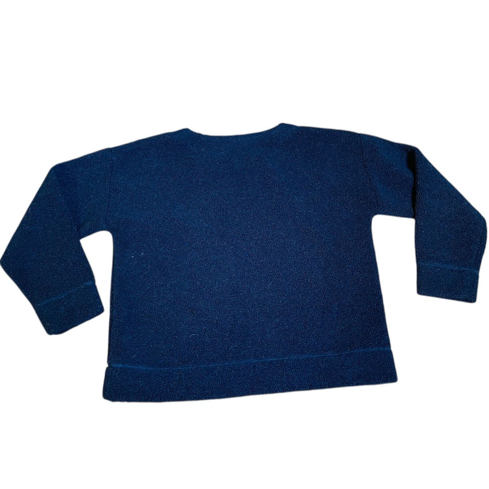 J.Crew Women Pullover Sweater Vintage Fleece Crew Neck Long Sleeve Blue Medium - Picture 7 of 10